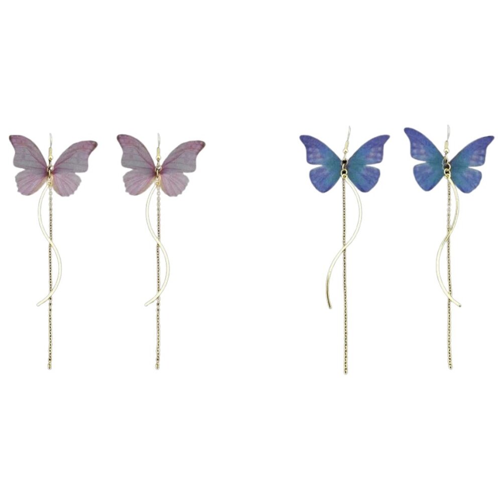 Delicate Butterfly Dangle Earrings